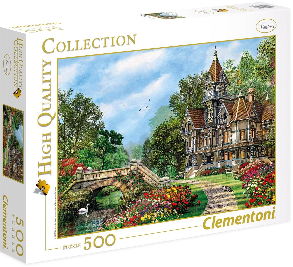 Пъзел Clementoni от 500 части - Вила край реката, Доминик Дейвисън