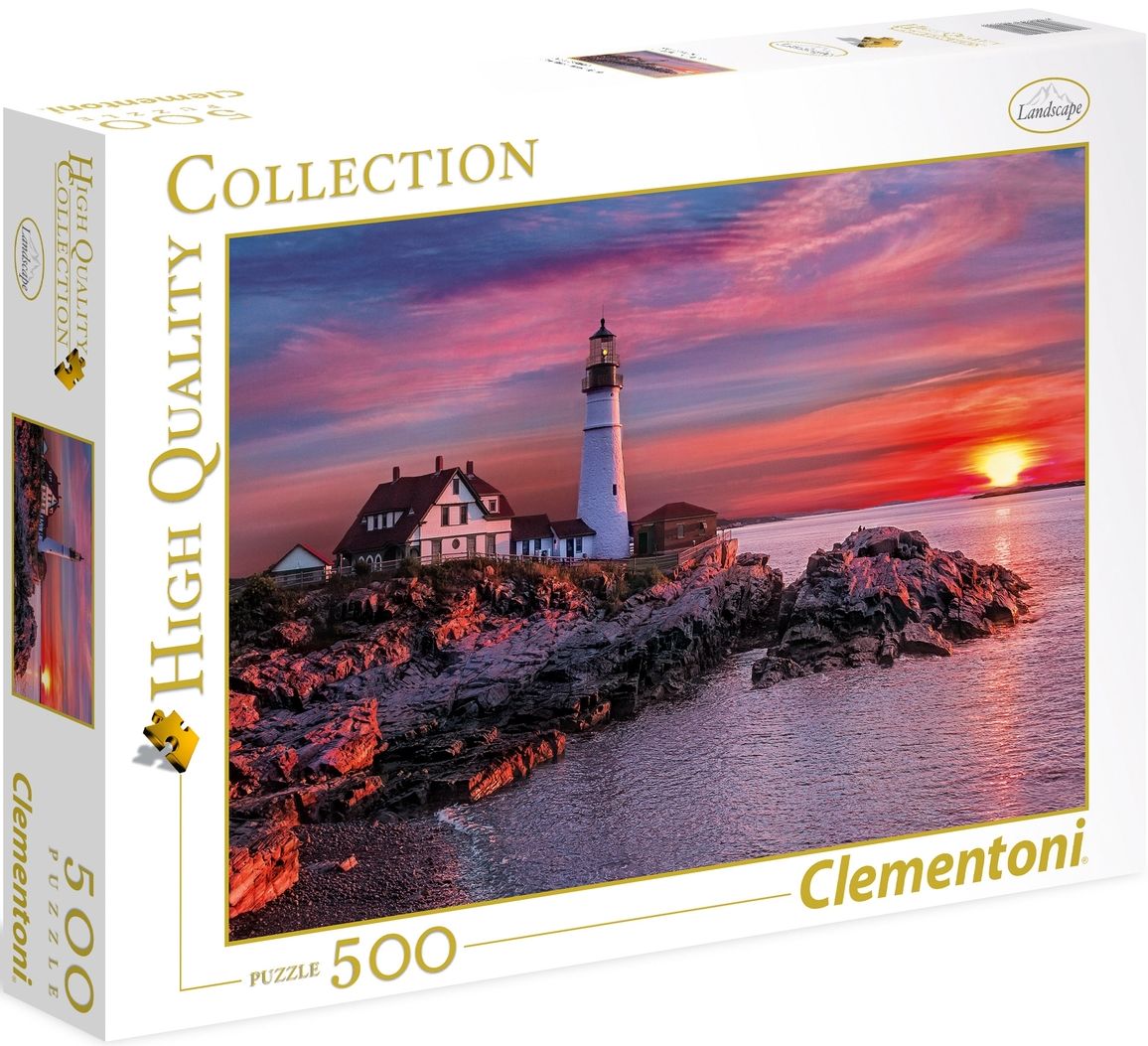 Пъзел Clementoni от 500 части - Фар в Портланд