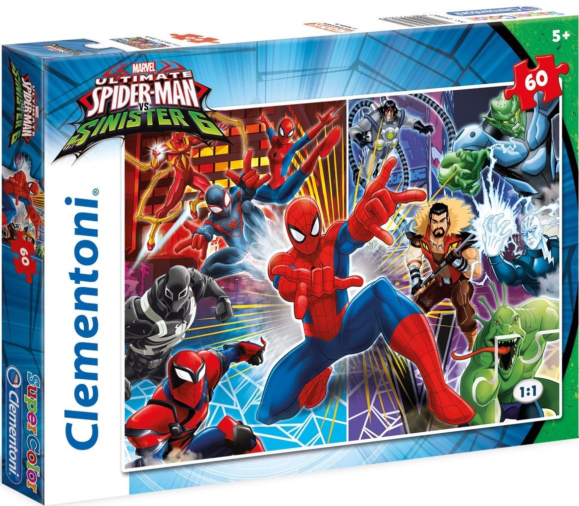 Пъзел Clementoni от 60 части - Спайдърмен, Sinister Six