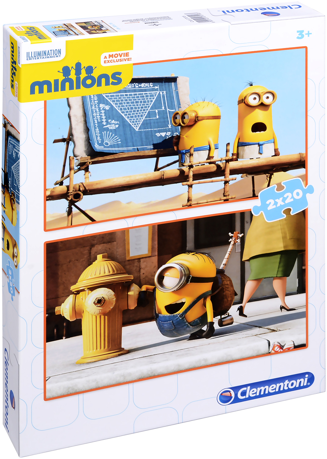 Пъзел Clementoni от 2 x 20 части - Миниони