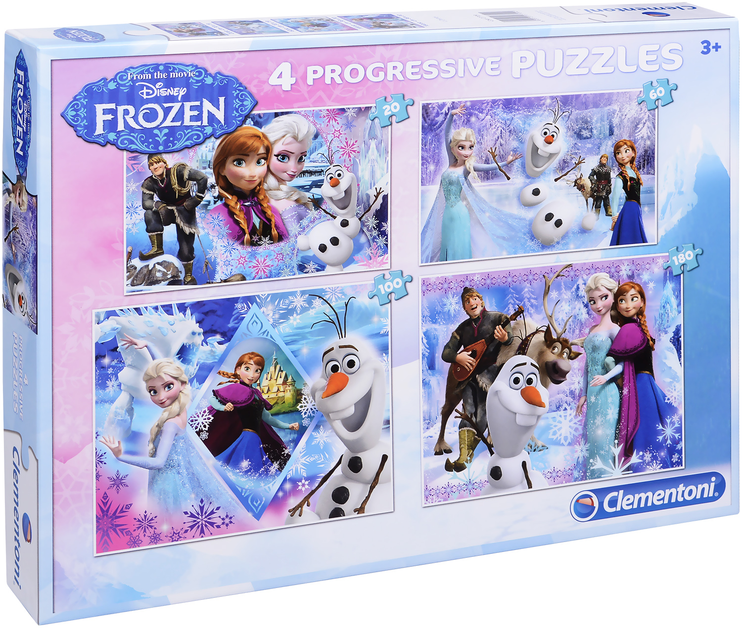 Пъзел Clementoni 4 в 1 - Замръзналото кралство