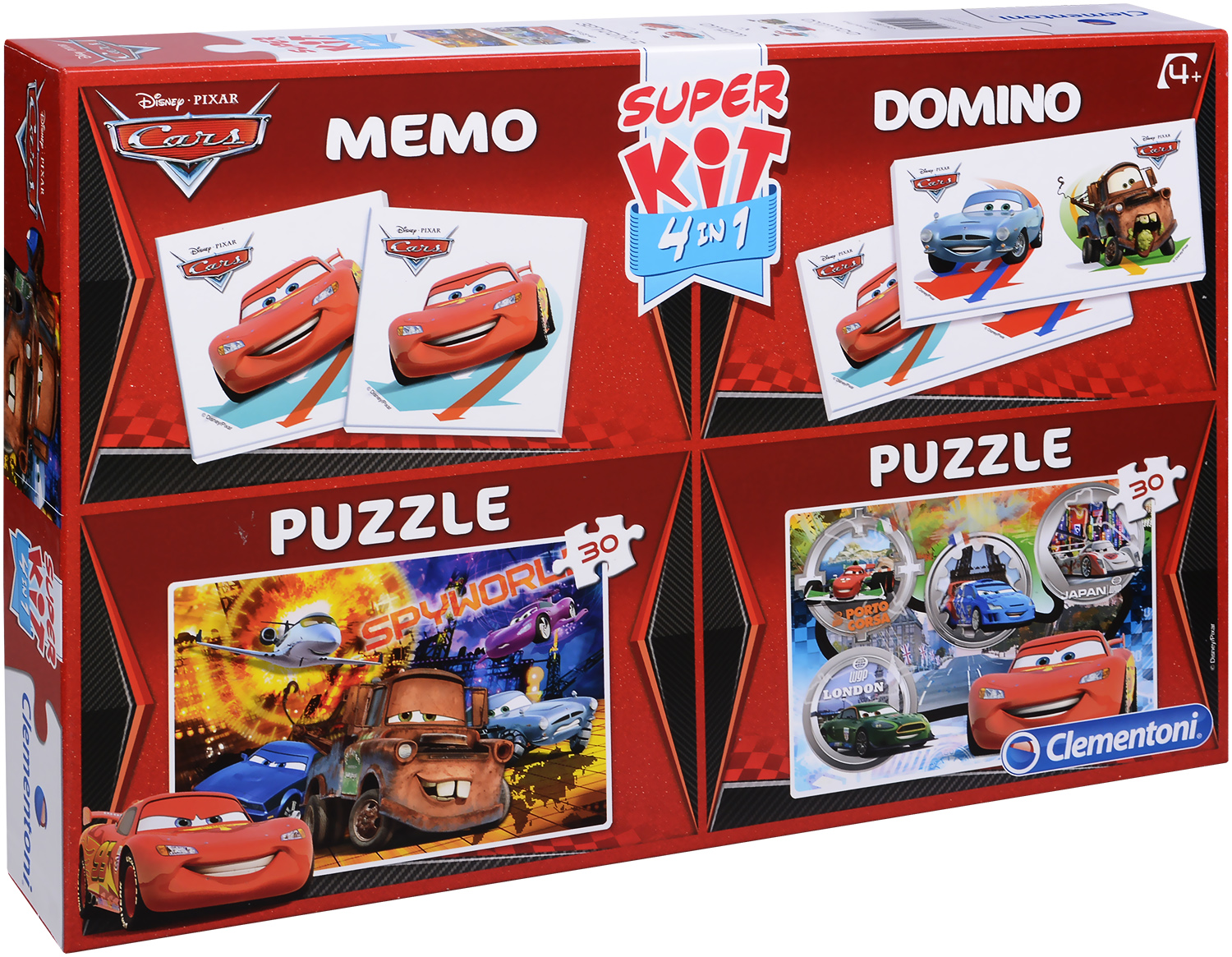 Пъзел Clementoni от 2 x 30 части, мемо игра и домино - Колите