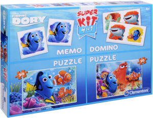 Пъзел Clementoni от 2 x 30 части, мемо игра и домино - Търсенето на Дори