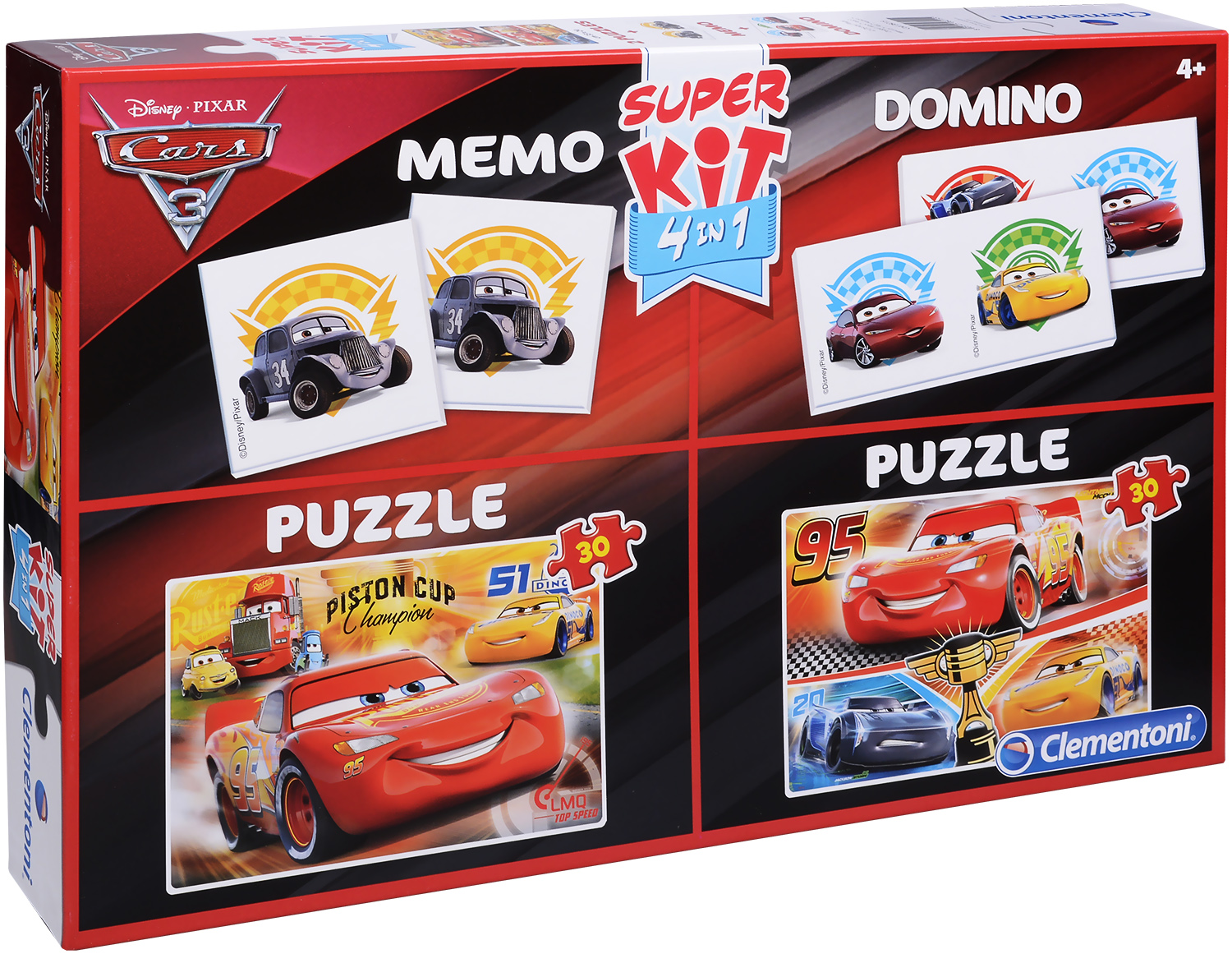 Пъзел Clementoni от 2 x 30 части, мемо игра и домино - Колите 3