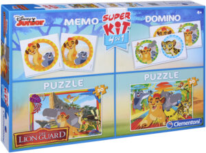 Пъзел Clementoni от 2 x 30 части, мемо игра и домино - Цар Лъв