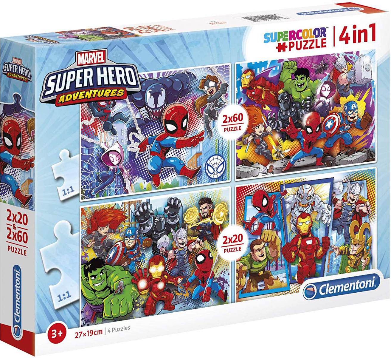 Пъзел Clementoni 4 в 1 - Супергерои