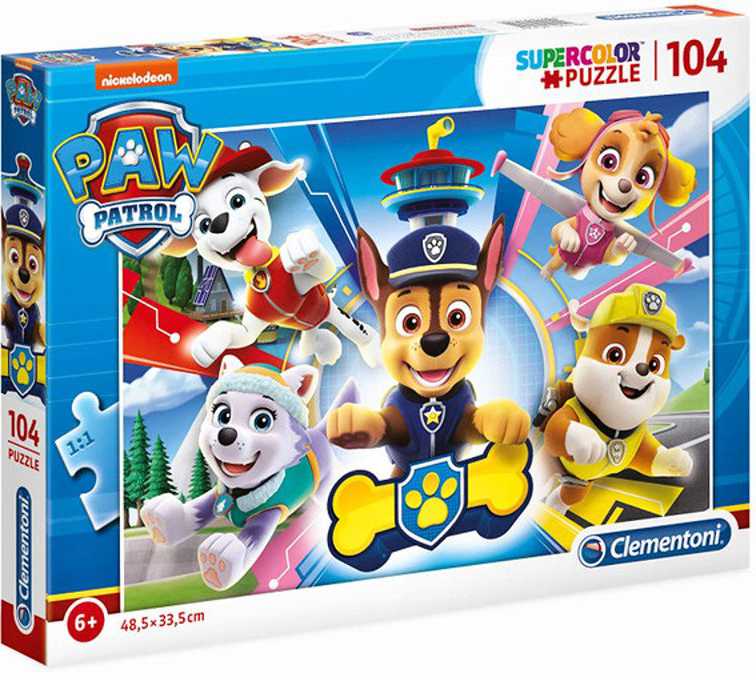 Пъзел Clementoni от 104 части - 5 герои, Пес Патрул