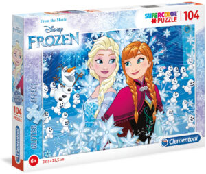 Блестящ пъзел Clementoni от 104 части - Замръзналото кралство