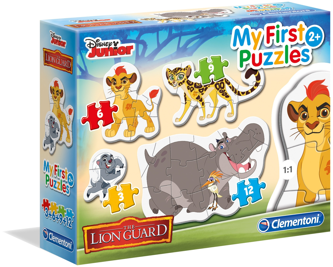Бебешки пъзел Clementoni 4 в 1 - Лъвската стража