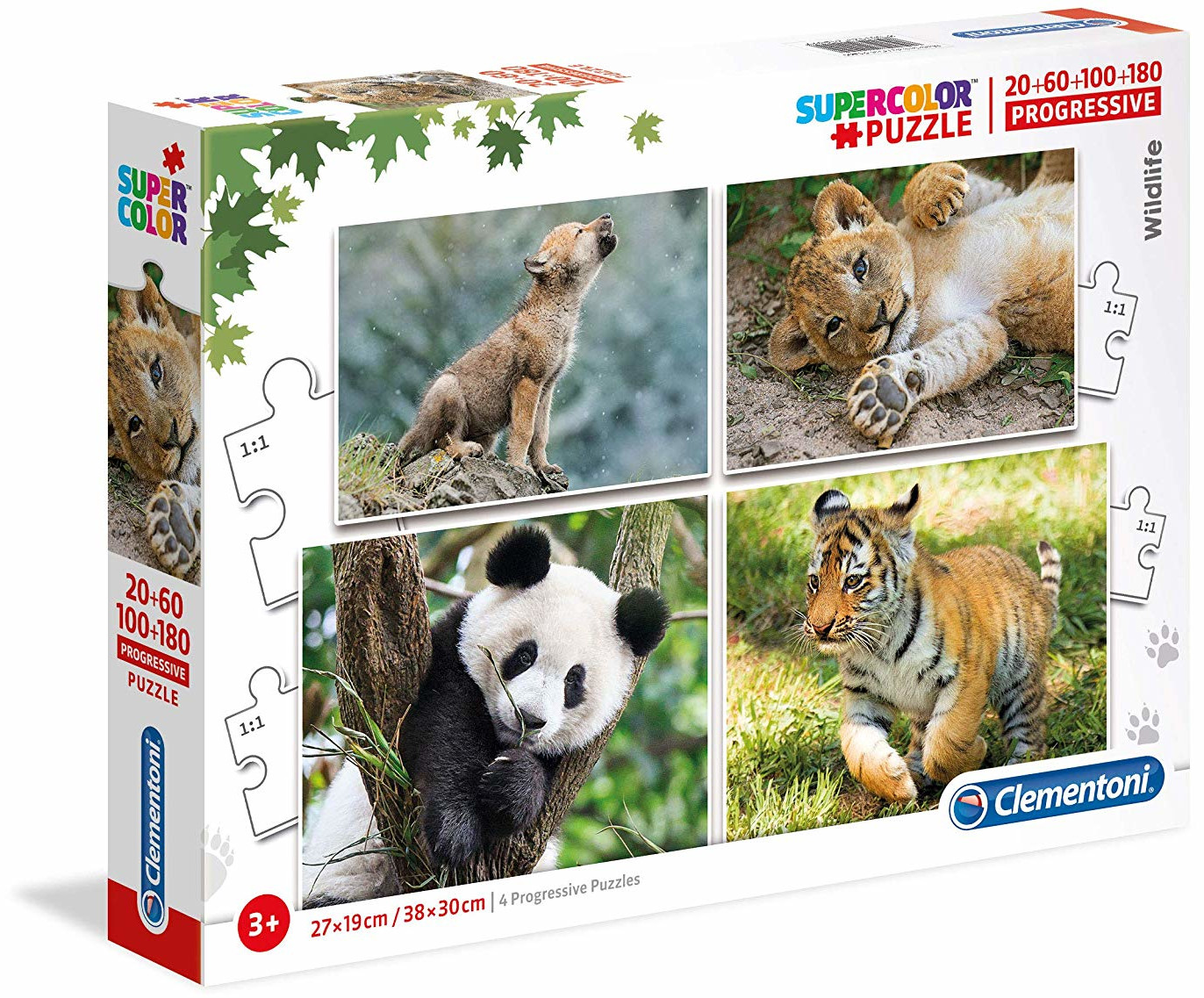 Пъзел Clementoni 4 в 1 - Дивата природа