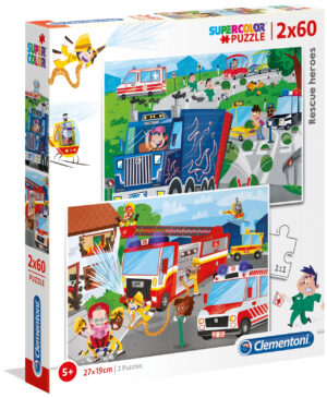 Пъзел Clementoni от 2 x 60 части - Спасители