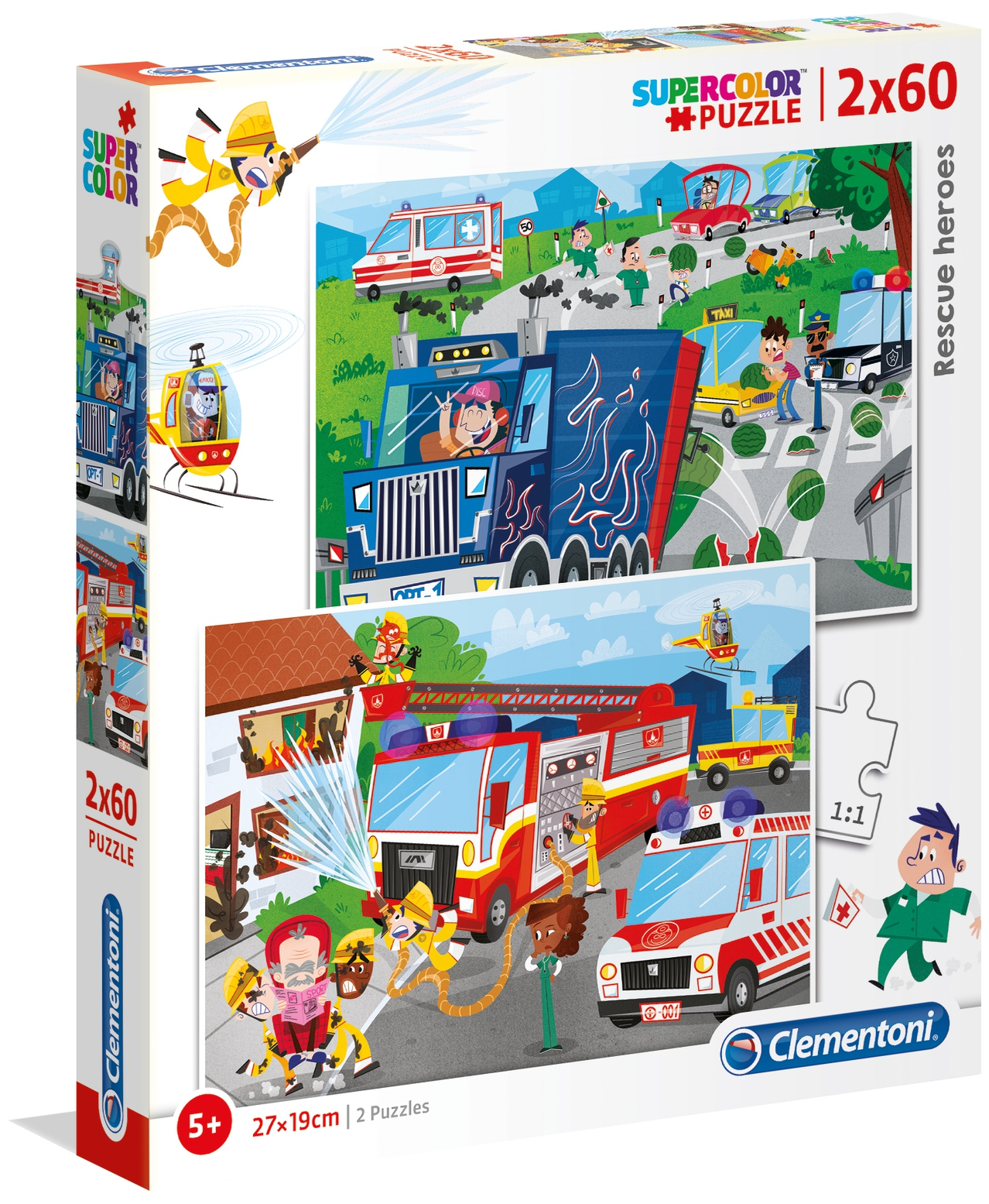 Пъзел Clementoni от 2 x 60 части - Спасители