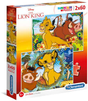 Пъзел Clementoni от 2 x 60 части - Цар Лъв
