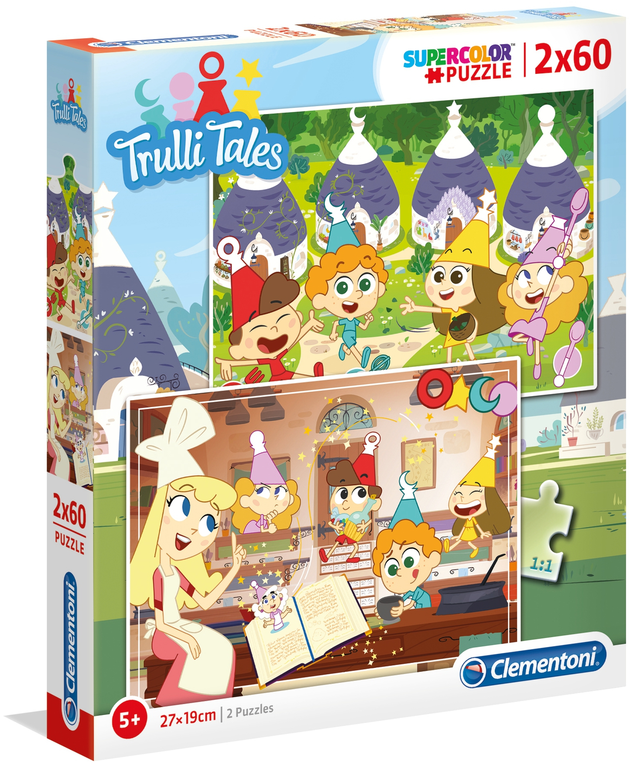 Пъзел Clementoni от 2 x 60 части - Trulli Tales