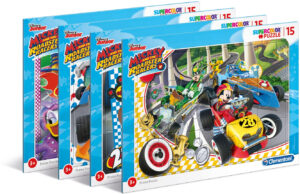 Пъзел Clementoni от 15 части - Мики и приятели състезатели, асортимент