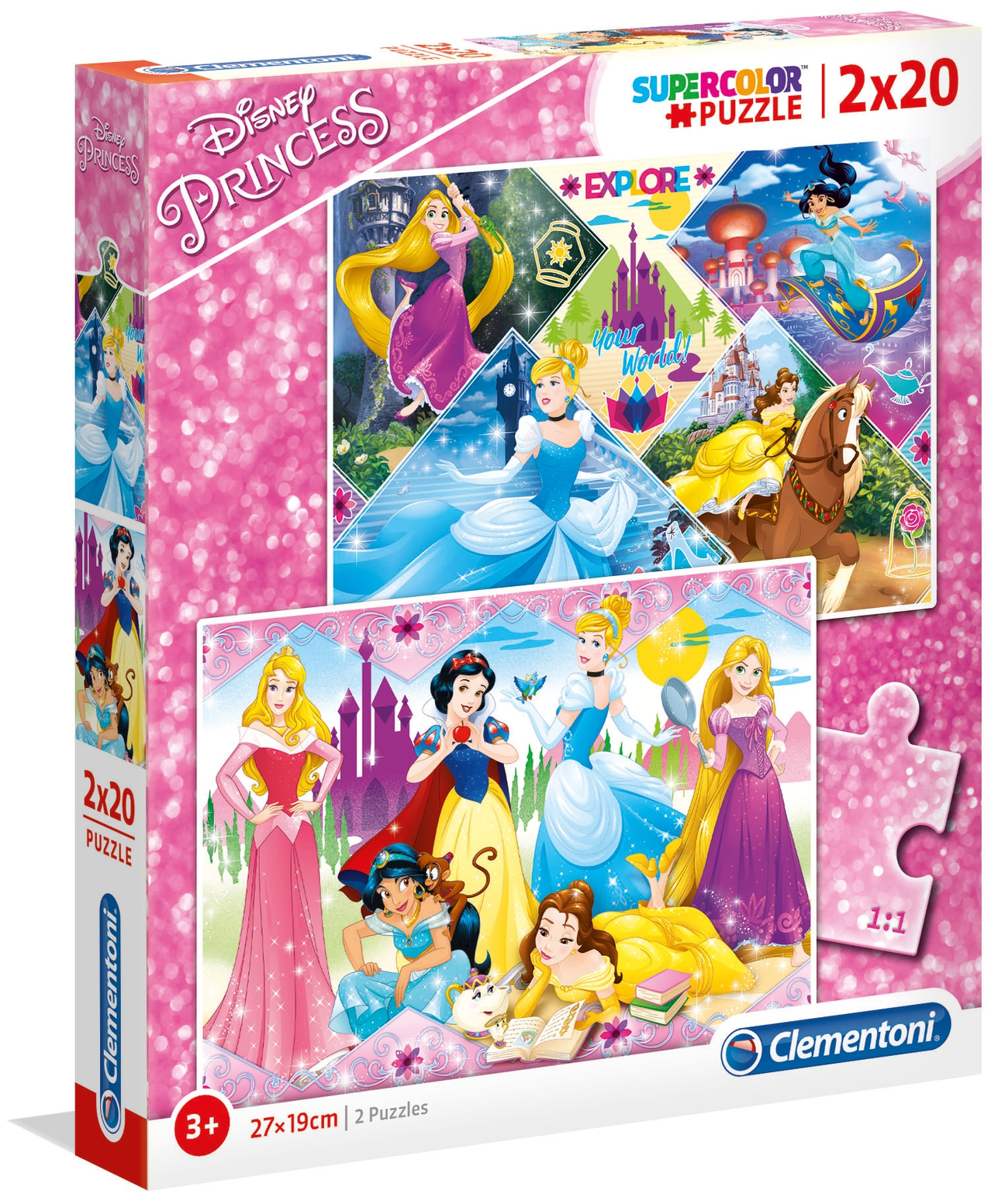Пъзел Clementoni от 2 x 20 части - Принцеси