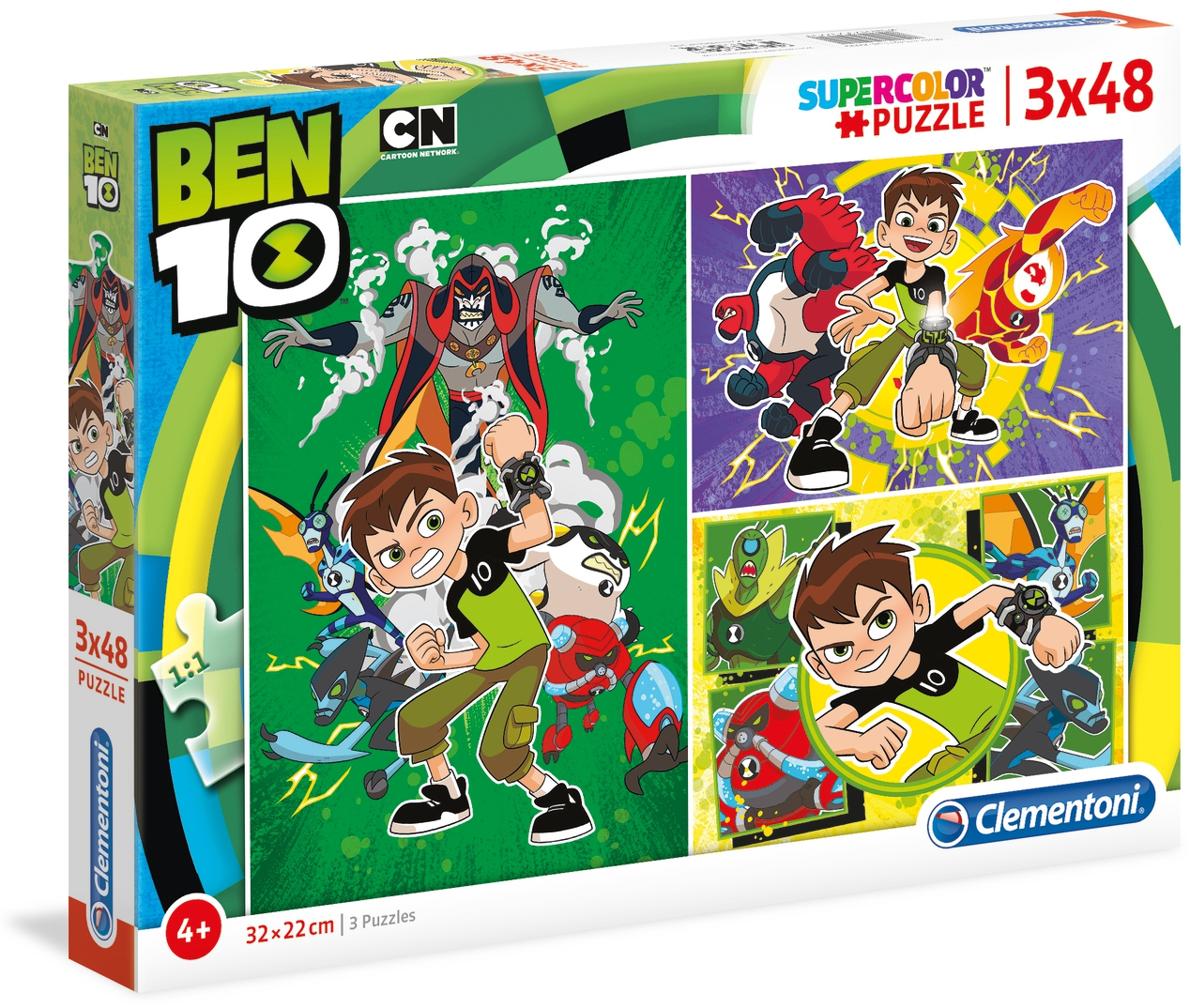 Пъзел Clementoni от 3 x 48 части - Бен 10