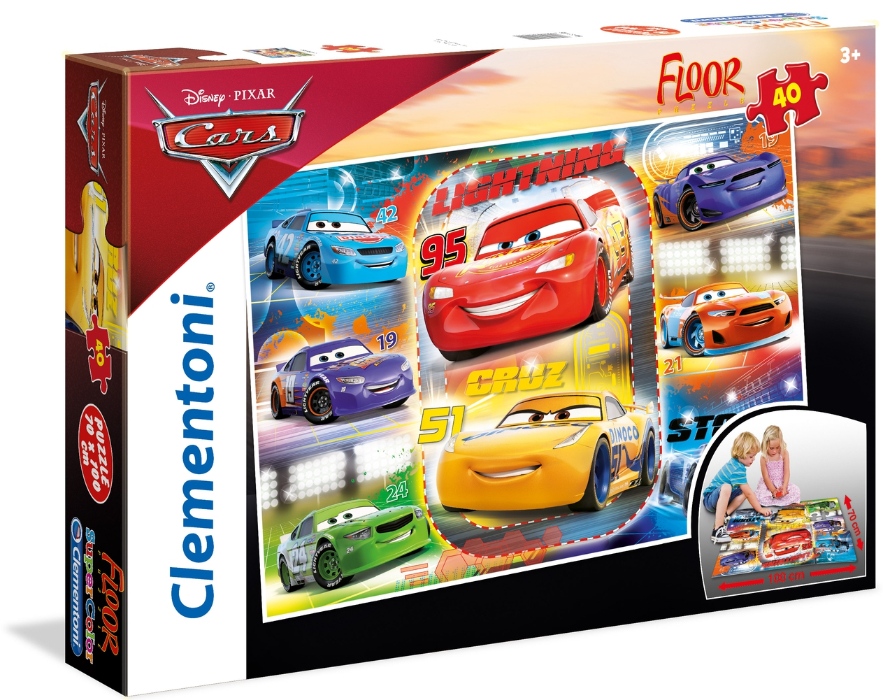 Пъзел за под Clementoni от 40 части - Колите 3