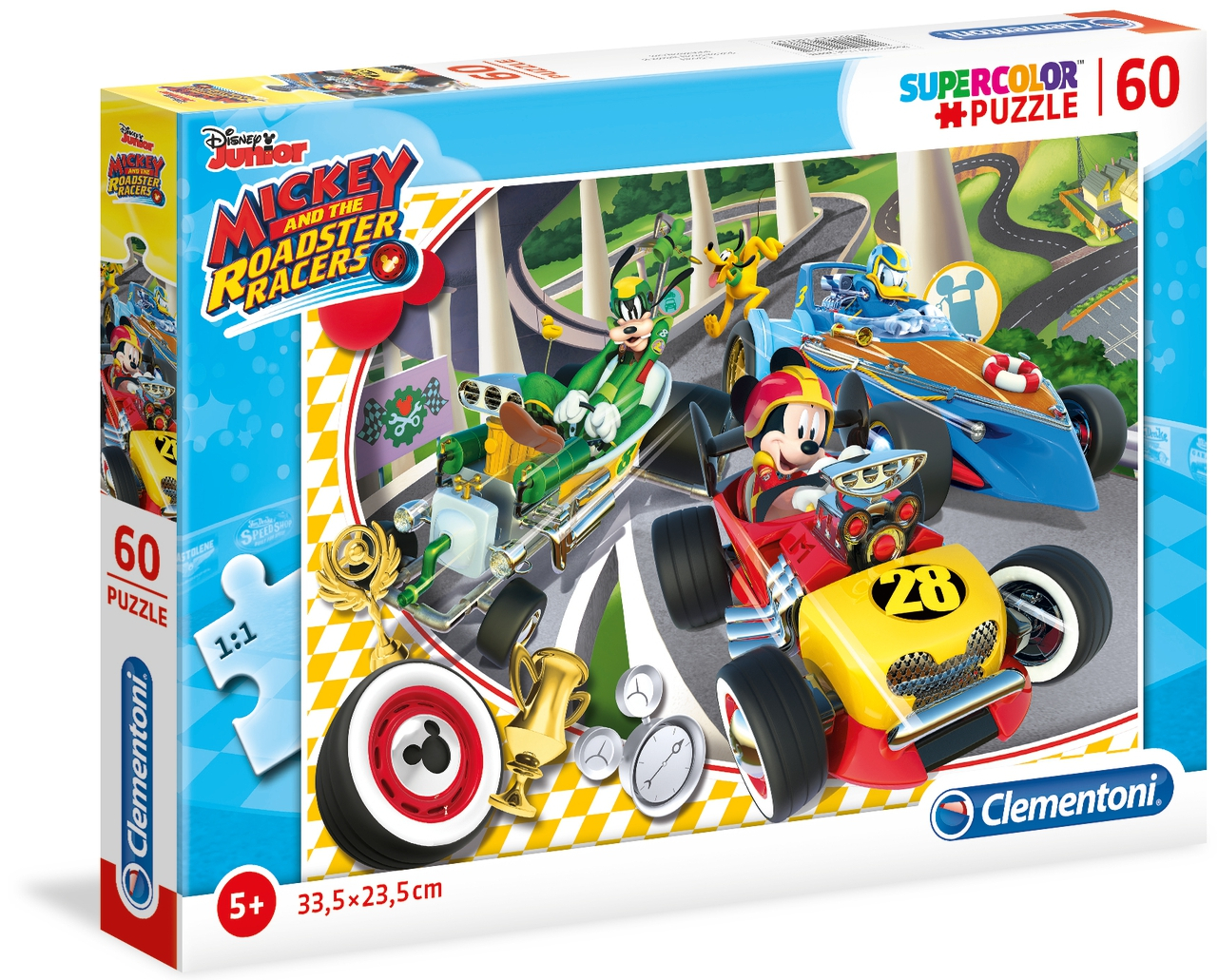 Пъзел Clementoni от 60 части - Мики и приятели състезатели