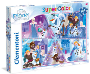Пъзел Clementoni от 104 части - Замръзналите приключения на Олаф