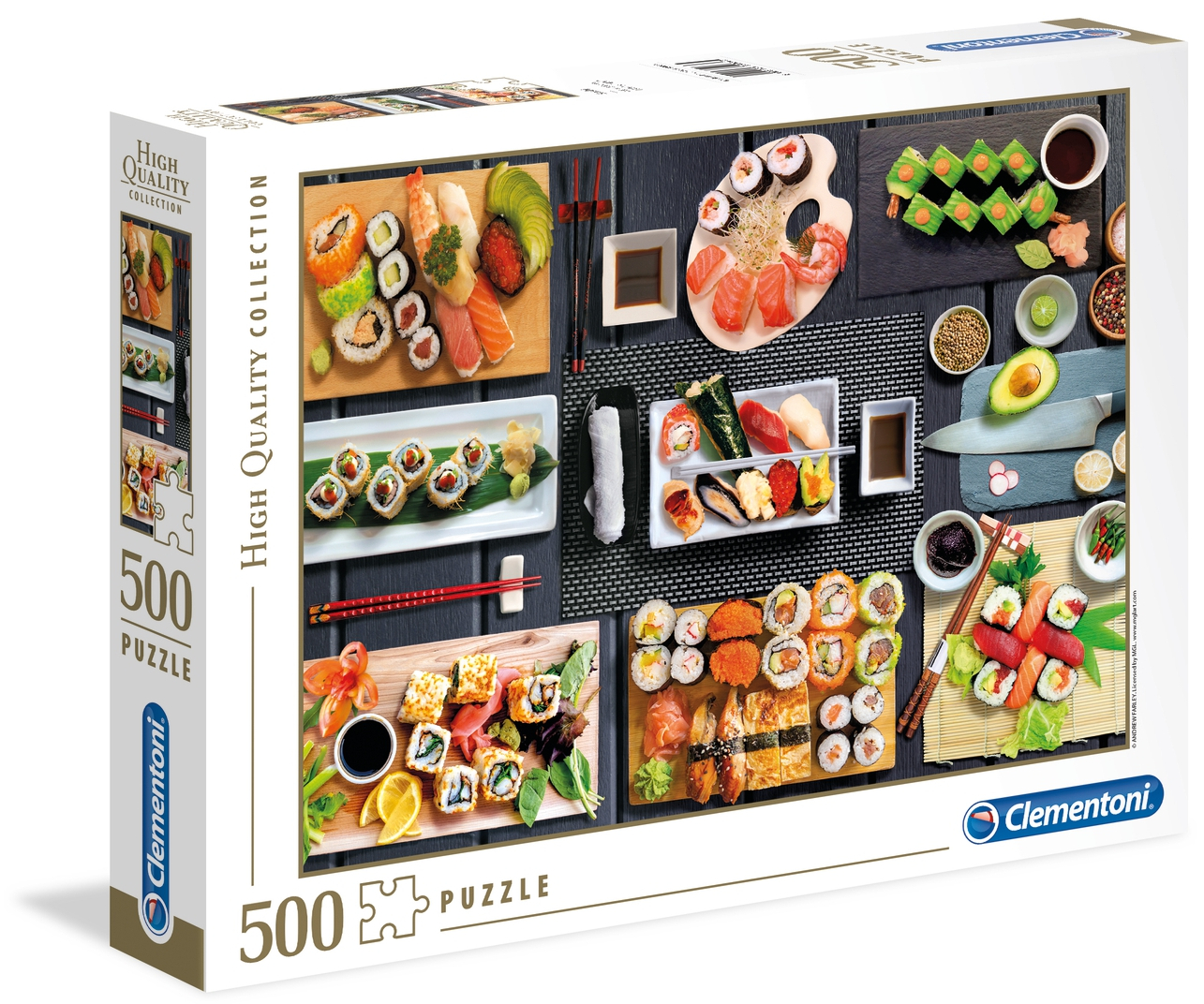 Пъзел Clementoni от 500 части - Суши, Андрю Фарли