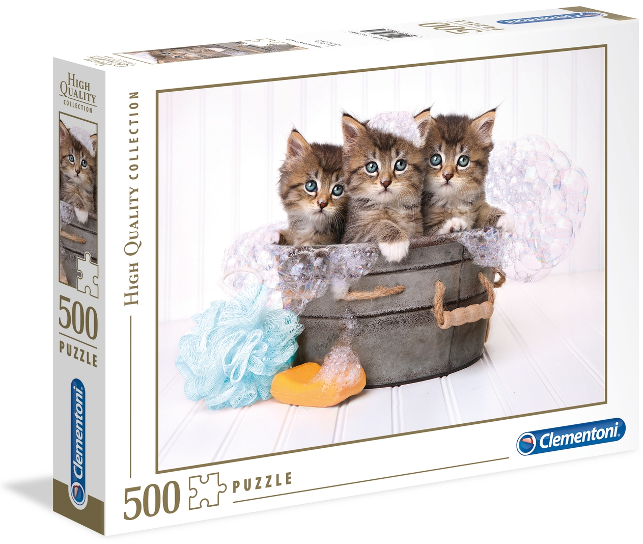 Пъзел Clementoni от 500 части - Котенца и сапун