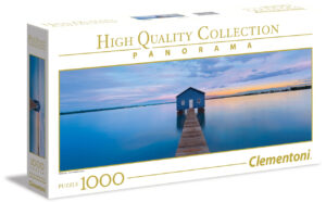 Панорамен пъзел Clementoni от 1000 части - Синьо спокойствие
