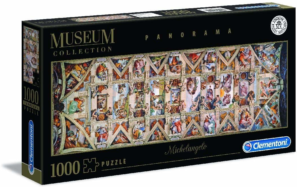 Панорамен пъзел Clementoni от 1000 части - Сикстинска капела, Микеланджело