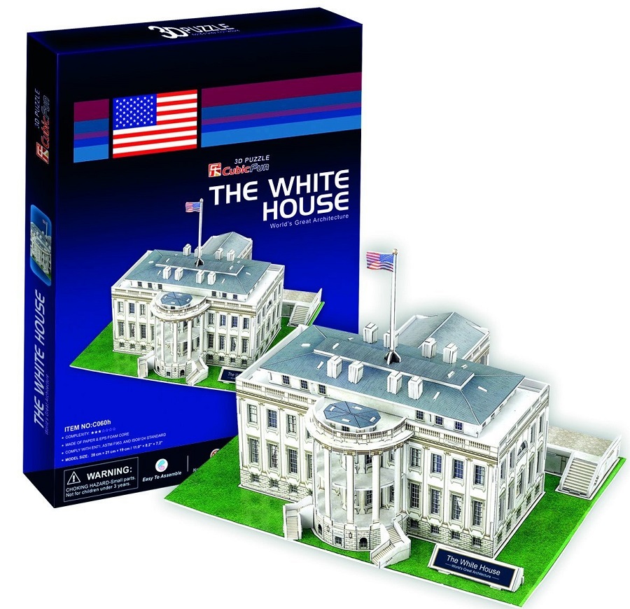 3D Пъзел Cubic Fun от 65 части – The White House