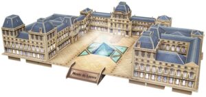 3D Пъзел Cubic Fun от 137 части и LED светлини – The Louvre