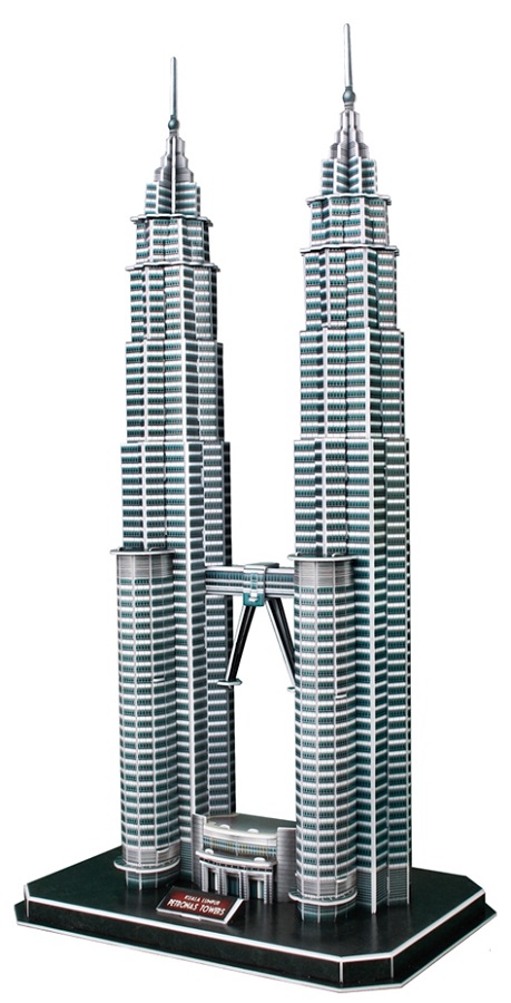 3D Пъзел Cubic Fun от 88 части - Petronas Towers