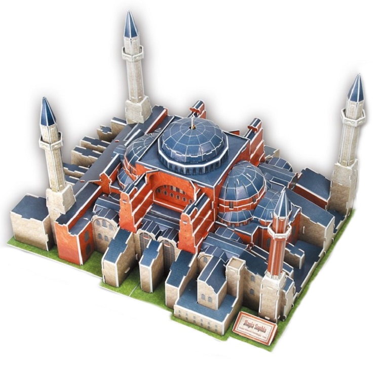 3D Пъзел Cubic Fun от 225 части – Hagia Sophia