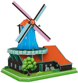 3D Пъзел Cubic Fun от 71 части  – Dutch Windmill