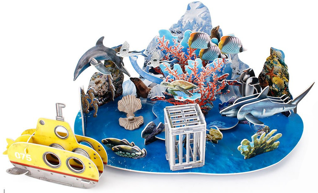 3D Пъзел Cubic Fun от 63 части - Подводно приключение