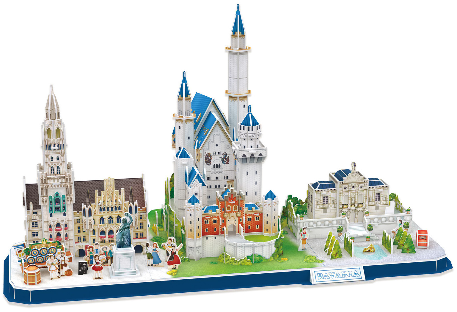 3D Пъзел Cubic Fun от 178 части - City Line Bavaria