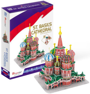 3D Пъзел Cubic Fun от 92 части - Катедралата Свети Василий, Москва