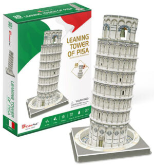 3D Пъзел Cubic Fun от 27 части - Наклонената кула в Пиза