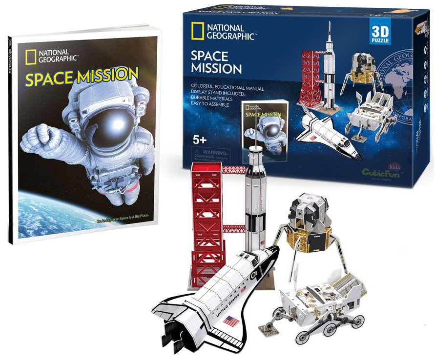3D Пъзел Cubic Fun от 80 части - Космическа мисия Space Mission