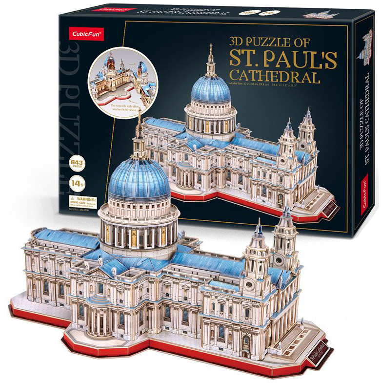 3D Пъзел Cubic Fun от 643 части - Катедралата Сейнт Пол, Лондон