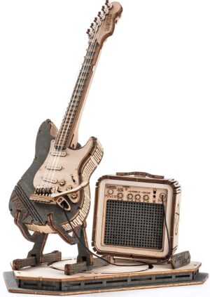Дървен 3D пъзел Robo Time от 140 части - Електрическа китара