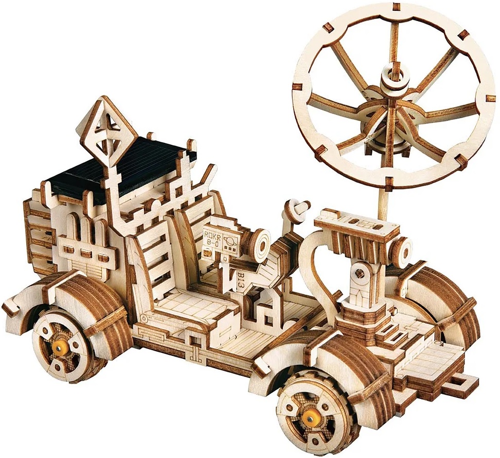 Дървен 3D пъзел Robo Time от 175 части - Rambler Rover