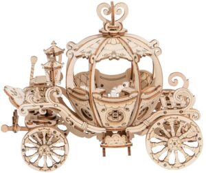 Дървен 3D пъзел Robo Time от 182 части - Карета от тиква
