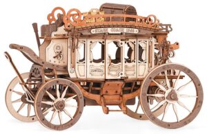 Дървен 3D пъзел Robo Time от 199 части - Дилижанс