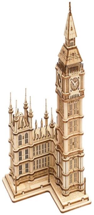 Дървен 3D пъзел Robo Time от 220 части - Биг Бен