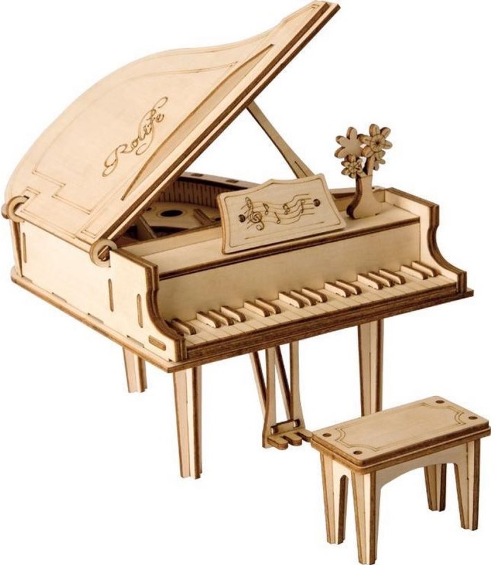 Дървен 3D пъзел Robo Time от 74 части - Роял