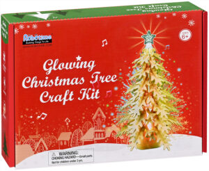 Дървен 3D пъзел Robo Time - Светещо коледно дърво