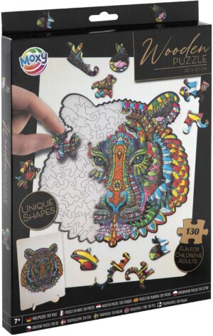 Дървен пъзел Grafix от 130 части - Тигър