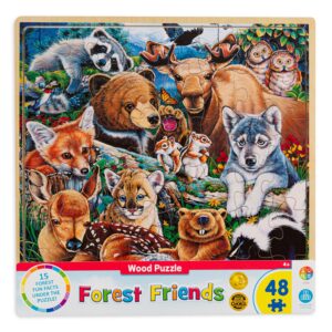 Дървен пъзел Master Pieces от 48 части - Горски приятели