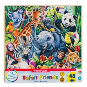 Дървен пъзел Master Pieces от 48 части - Сафари приятели