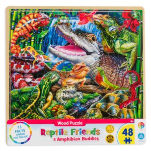 Дървен пъзел Master Pieces от 48 XXL части - Приятели влечуги